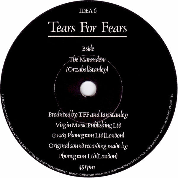 Tears For Fears : The Way You Are (7", Pap)