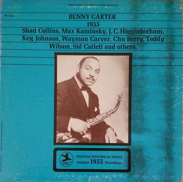 Benny Carter : 1933 (LP, Comp, RE, RM)