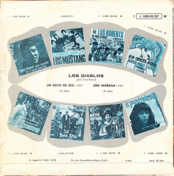 Los Diablos (2) : Un Rayo De Sol (7", Single, Mono)
