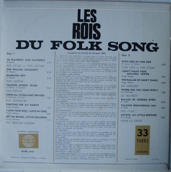 Various : Les Rois Du Folk Song (LP, Album, Mono)