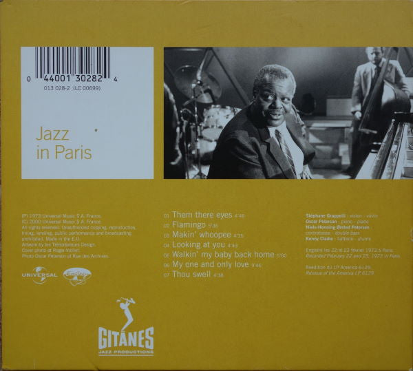 Oscar Peterson - Stéphane Grappelli Quartet : Oscar Peterson - Stéphane Grappelli Quartet Vol. 1 (CD, Album, RE, RM)