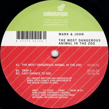 Mark & John : The Most Dangerous Animal In The Zoo (12")