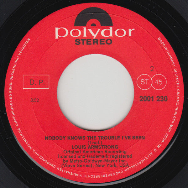 Louis Armstrong And Gabriele : Uncle Satchmo's Lullaby (7", Single)