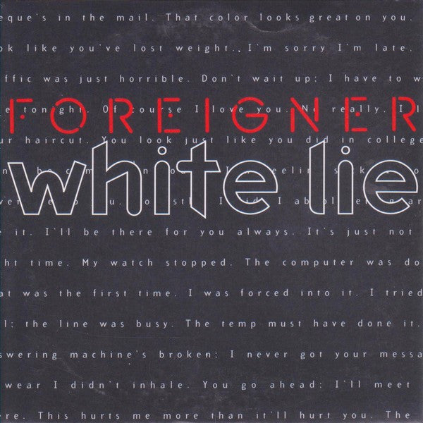 Foreigner : White Lie (CD, Single)