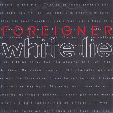 Foreigner : White Lie (CD, Single)