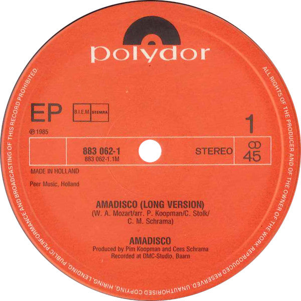 Amadisco : Amadisco (Special Maxi Version) (12", EP, Maxi)