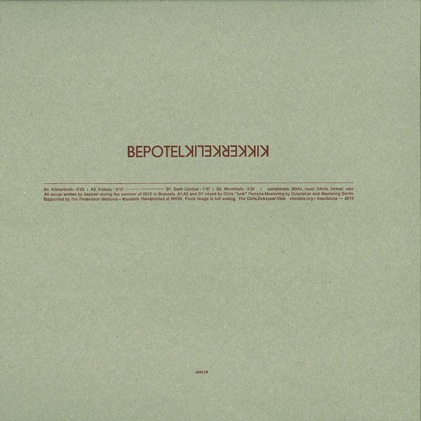 Bepotel : Kikkerkelik (12", EP, Ltd)