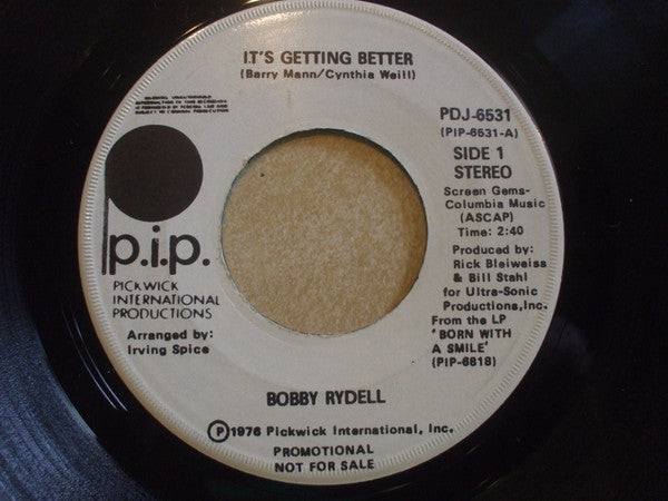 Bobby Rydell : It's Getting Better (7", Promo)