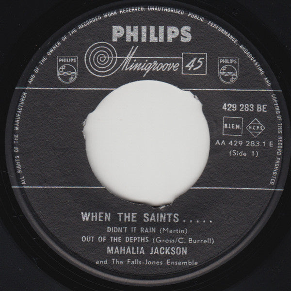 Mahalia Jackson : When The Saints.... (7", EP)