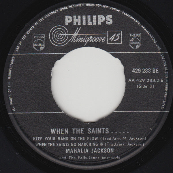 Mahalia Jackson : When The Saints.... (7", EP)