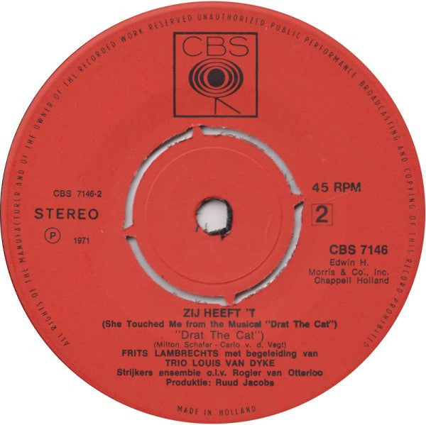 Frits Lambrechts : Jij Zal Er Zijn (Love Story) (7", Single)