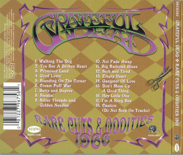 The Grateful Dead : Rare Cuts & Oddities 1966 (HDCD, Album, RE, WEA)
