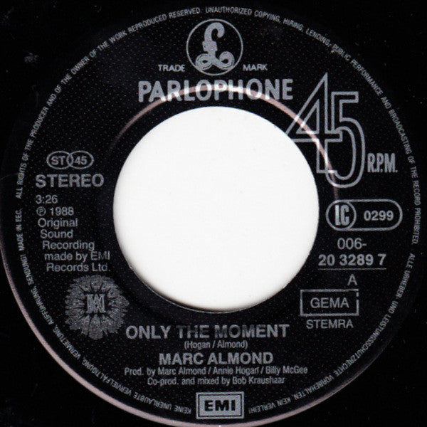 Marc Almond : Only The Moment (7", Single)