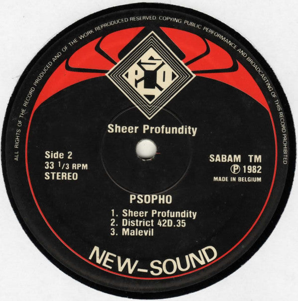 Psopho : Sheer Profundity (LP)