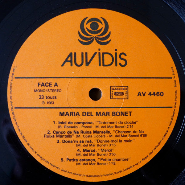 Maria Del Mar Bonet : Maria Del Mar Bonet (LP, Comp)