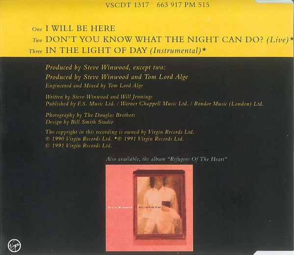 Steve Winwood : I Will Be Here (CD, Single)