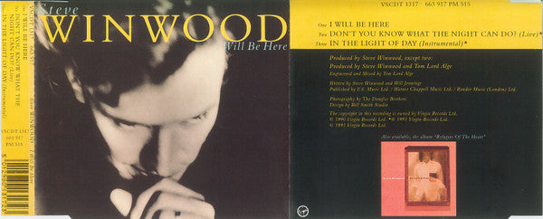 Steve Winwood : I Will Be Here (CD, Single)