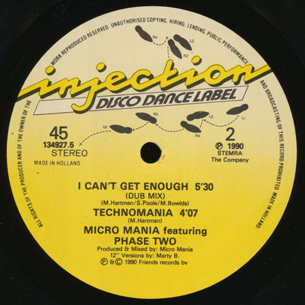 Micro Mania : I Can't Get Enough (12")