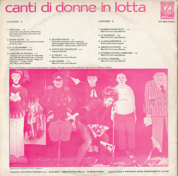 Il Canzoniere Femminista : Canti Di Donne In Lotta (LP, Album)