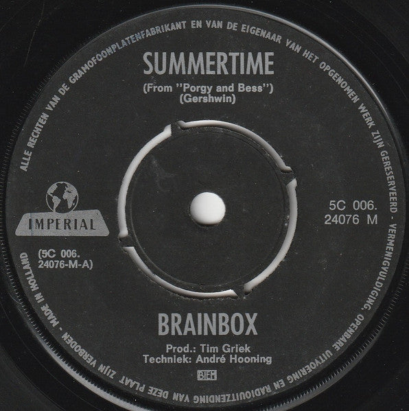 Brainbox (3) : Summertime / Dark Rose (7", Single, Mono)