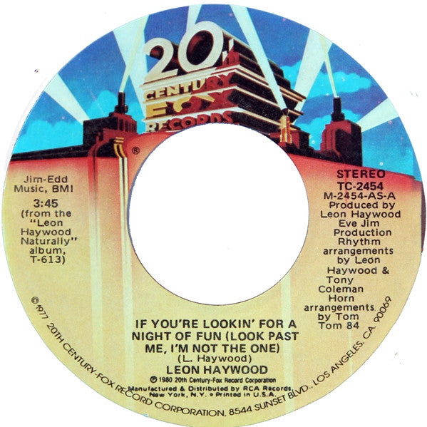 Leon Haywood : If You're Lookin' For A Night Of Fun (Look Past Me, I'm Not The One) (7", Single)