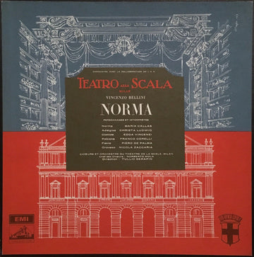 Vincenzo Bellini - Maria Callas, Christa Ludwig, Edda Vincenzi, Franco Corelli, Piero De Palma, Nicola Zaccaria, Coro Del Teatro Alla Scala Et Orchestra Del Teatro Alla Scala, Norberto Mola, Tullio Serafin : Norma (3xLP + Box, RE)