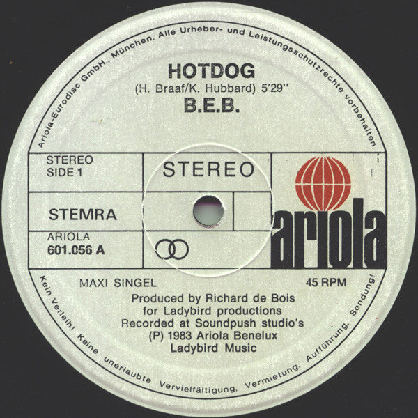 B.E.B. : Hotdog (12", Maxi)