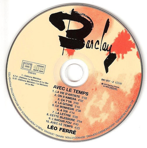 Léo Ferré : Avec Le Temps (CD, Comp, RE)