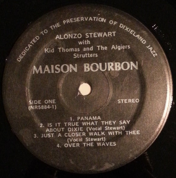 Alonzo Stewart With Kid Thomas And His Algiers Stompers : Dedicated To The Preservation Of Dixieland Jazz (LP)