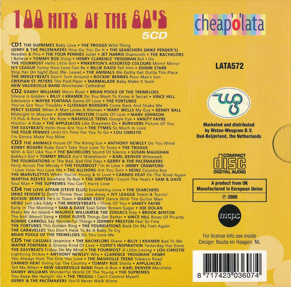 Various : 100 Hits Of The 60's (5xCD, Comp)