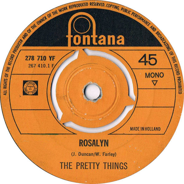 The Pretty Things : Rosalyn  (7", Mono)
