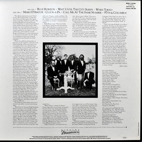 Eric Gale : Blue Horizon (LP, Album)