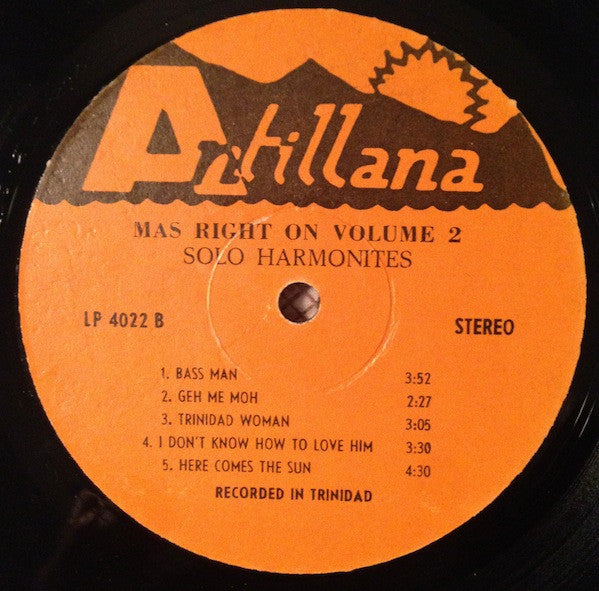 Solo Harmonites Steel Orchestra : Mas Right On Volume 2 (LP, Album)