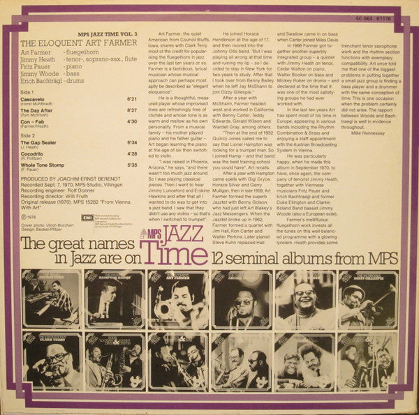 Art Farmer : The Eloquent Art Farmer (LP, Album, RE)