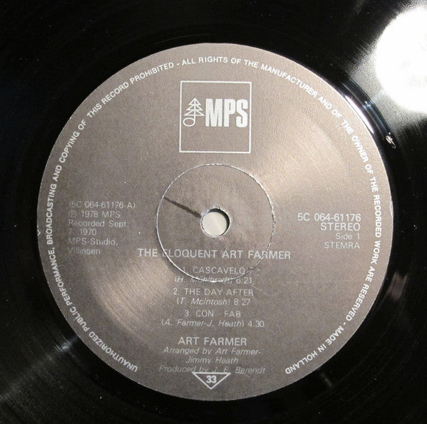 Art Farmer : The Eloquent Art Farmer (LP, Album, RE)