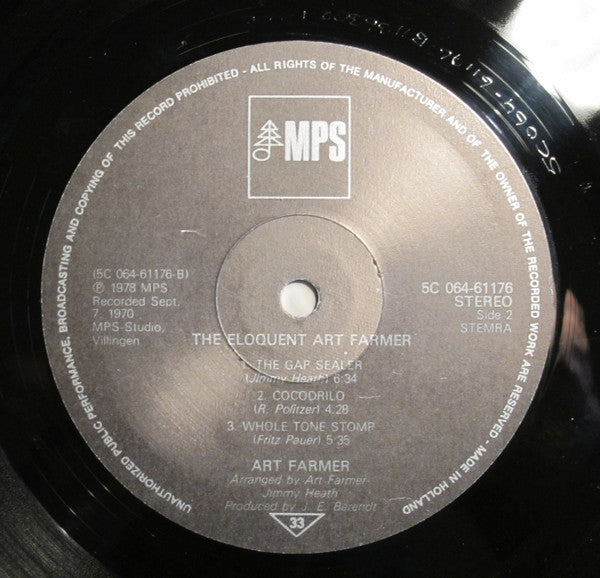 Art Farmer : The Eloquent Art Farmer (LP, Album, RE)