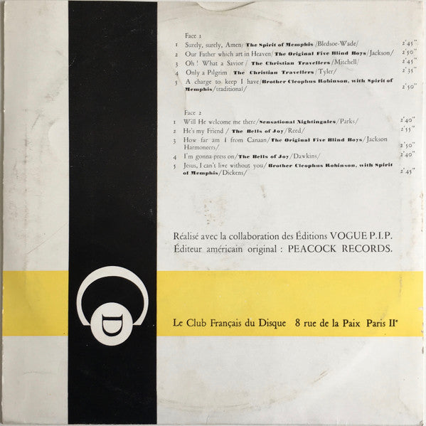Various : Negro Spirituals N° 2 (Gospel Songs II) (10", Comp)