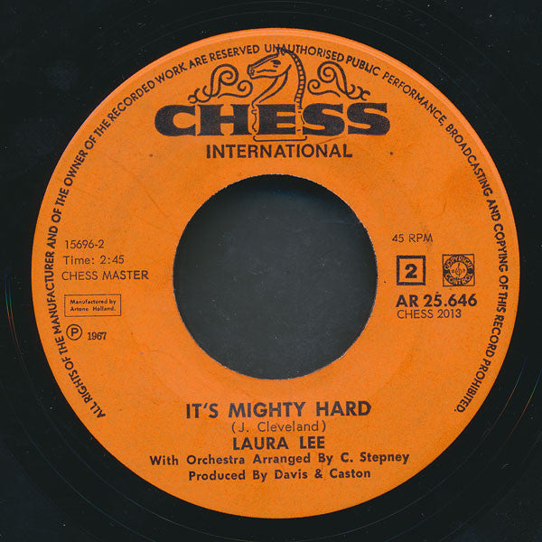 Laura Lee : Dirty Man / It's Mighty Hard (7")