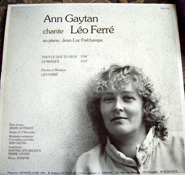 Ann Gaytan : Tout Ce Que Tu Veux (12", Maxi)