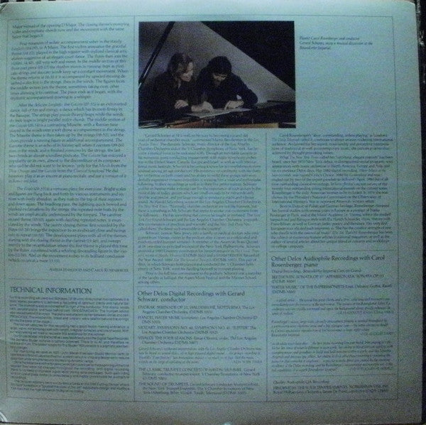 Sergei Prokofiev / Dmitri Shostakovich - Gerard Schwarz / Carol Rosenberger / The Los Angeles Chamber Orchestra : Piano Concerto No. 1 / Classical Symphony (LP, Gat)