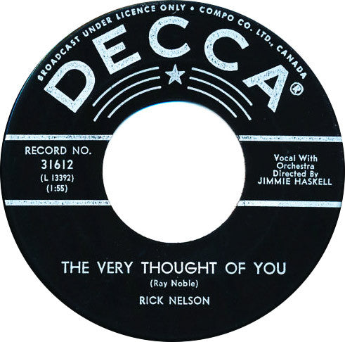 Ricky Nelson (2) : The Very Thought Of You (7", Single)