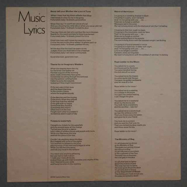 Jack Bruce : Songs For A Tailor (LP, Album, PR/)
