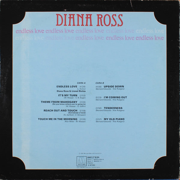 Diana Ross : Amor Sin Fin (Endless Love) (LP, Comp)