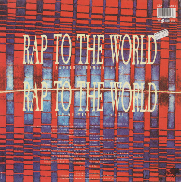 B.G. The Prince Of Rap : Rap To The World (12", Maxi)