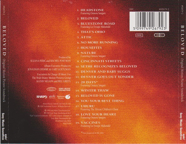 Rachel Portman : Beloved (Original Motion Picture Soundtrack) (CD)