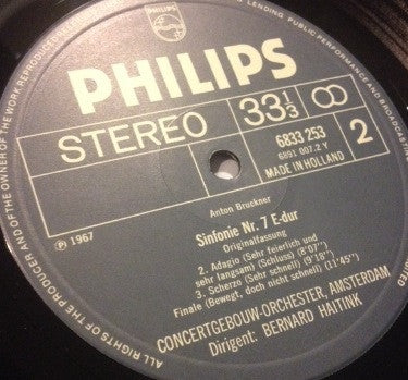 Concertgebouworkest, Bernard Haitink, Bruckner* : Sinfonie Nr. 7 (LP, RE)
