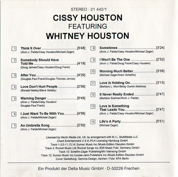 Cissy Houston & Whitney Houston : Cissy & Whitney Houston (CD, Comp)