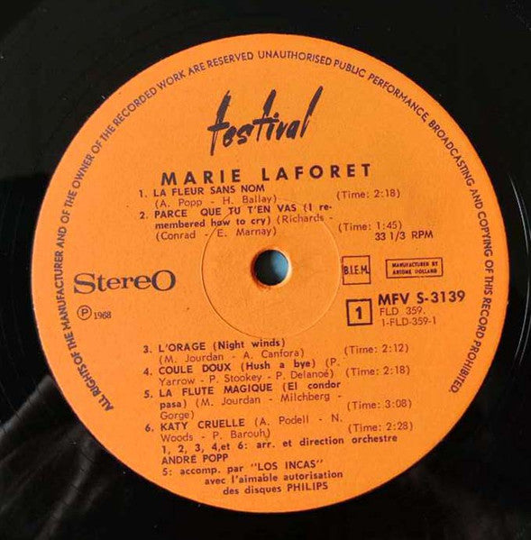 Marie Laforêt : Album 2 El Condor Pasa (LP, Album)