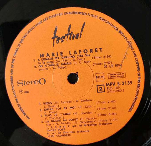 Marie Laforêt : Album 2 El Condor Pasa (LP, Album)