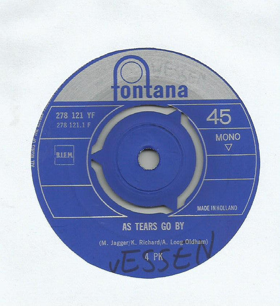 4PK : As Tears Go By (7", Single, Mono)